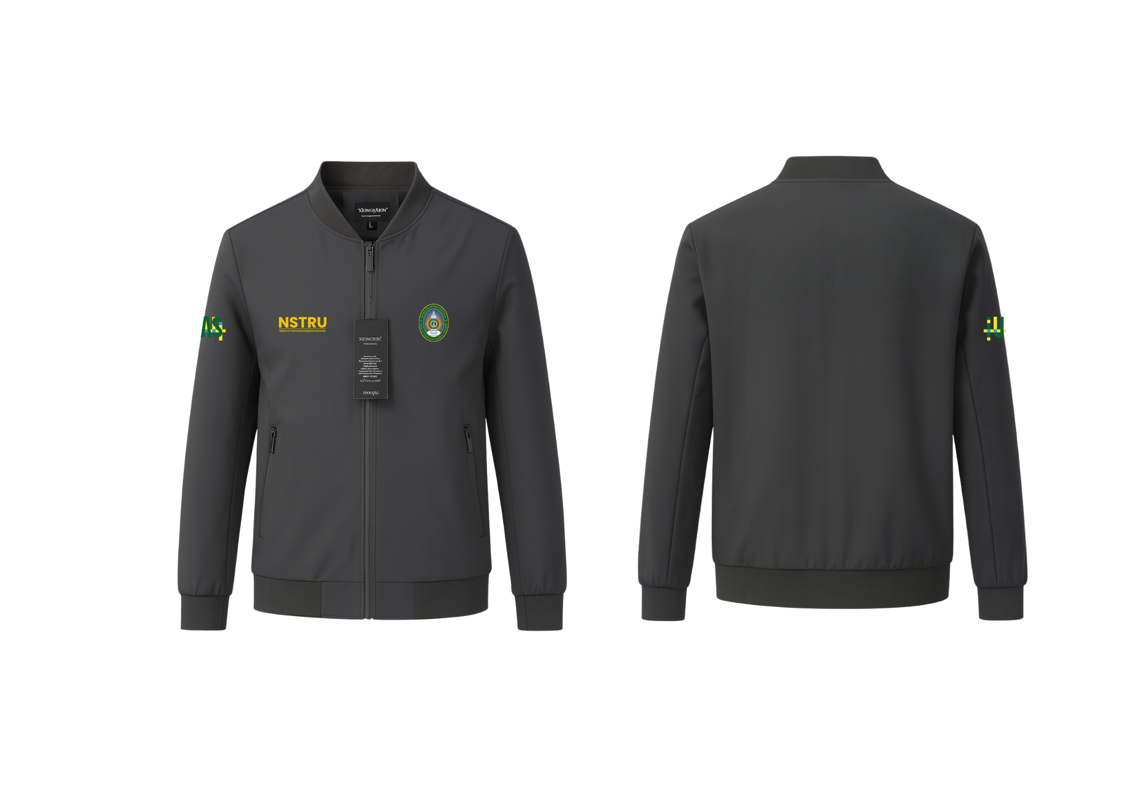 เสื้อแจ็คเก็ต NSTRU สีเทาเข้ม
